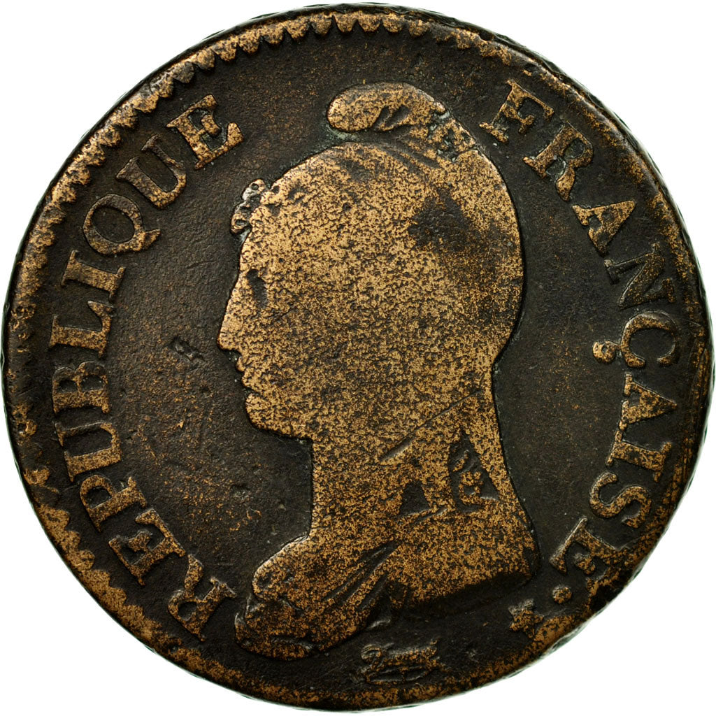 Coin, France, Dupré, Decime, AN 8, Limoges, VG(8-10), Bronze, KM:644.7