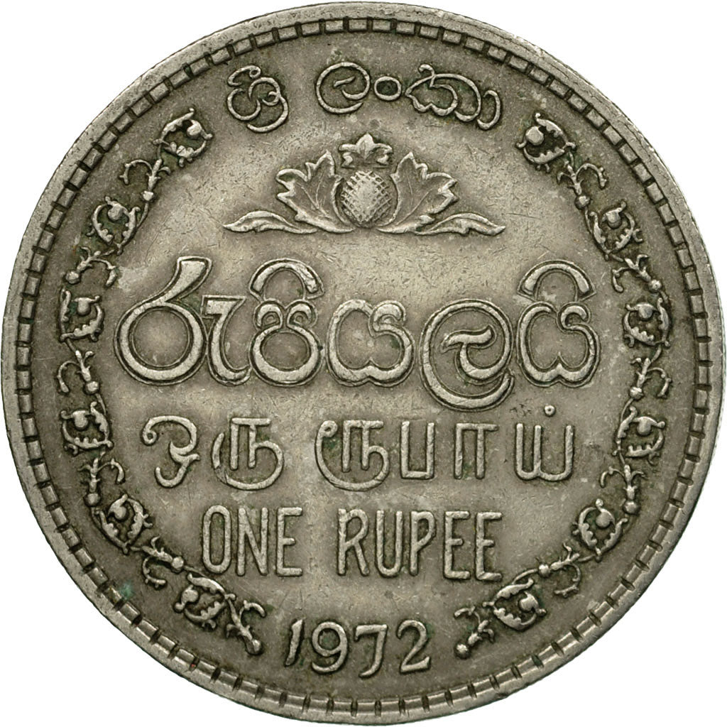 Coin, Sri Lanka, Rupee, 1972, VF(30-35), Copper-nickel, KM:136.1