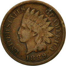Coin, United States, Indian Head Cent, Cent, 1889, U.S. Mint, Philadelphia