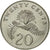 Moneda, Singapur, 20 Cents, 1986, British Royal Mint, MBC+, Cobre - níquel