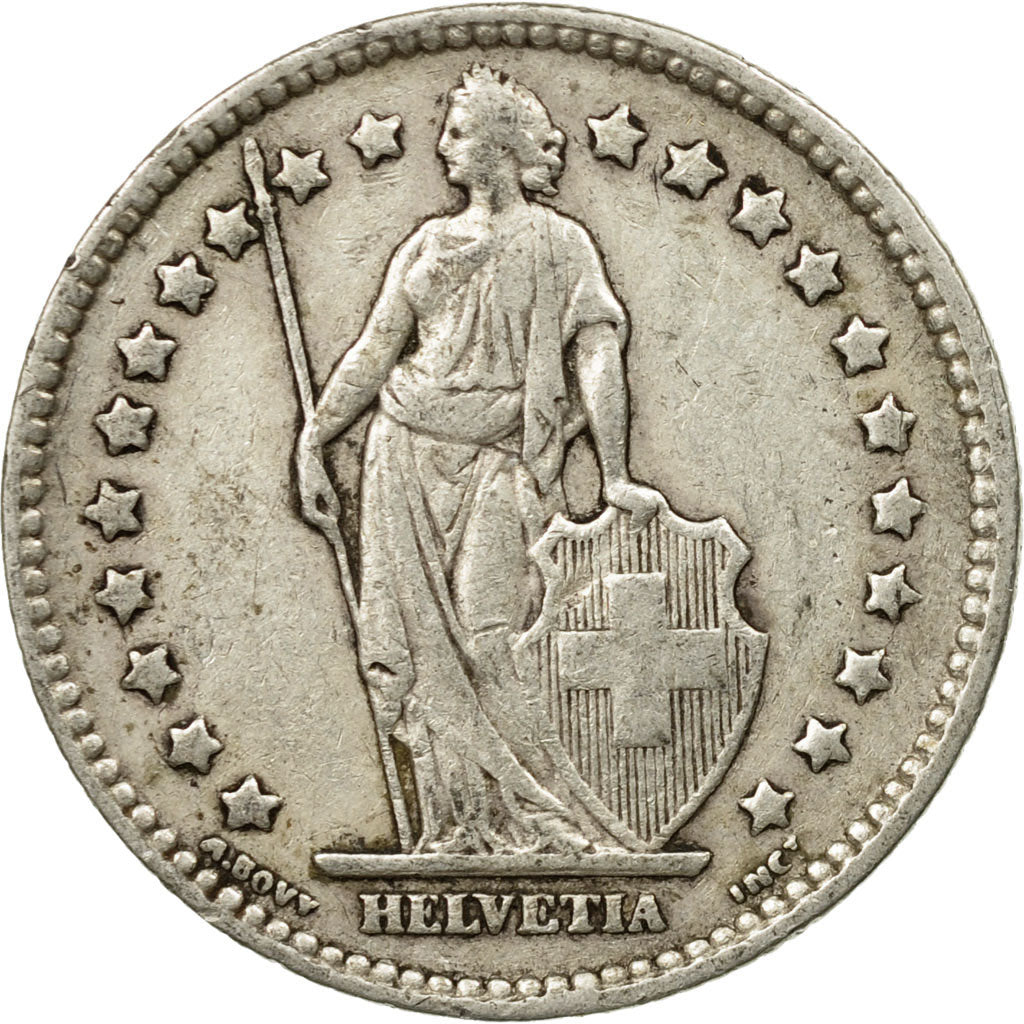 Coin, Switzerland, Franc, 1914, Bern, EF(40-45), Silver, KM:24