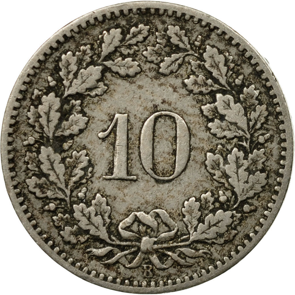 Moneda, Suiza, 10 Rappen, 1897, Bern, MBC, Cobre - níquel, KM:27