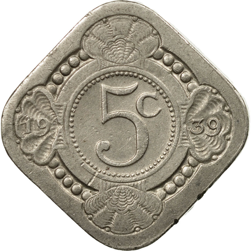 Monnaie, Pays-Bas, Wilhelmina I, 5 Cents, 1939, TTB, Copper-nickel, KM:153
