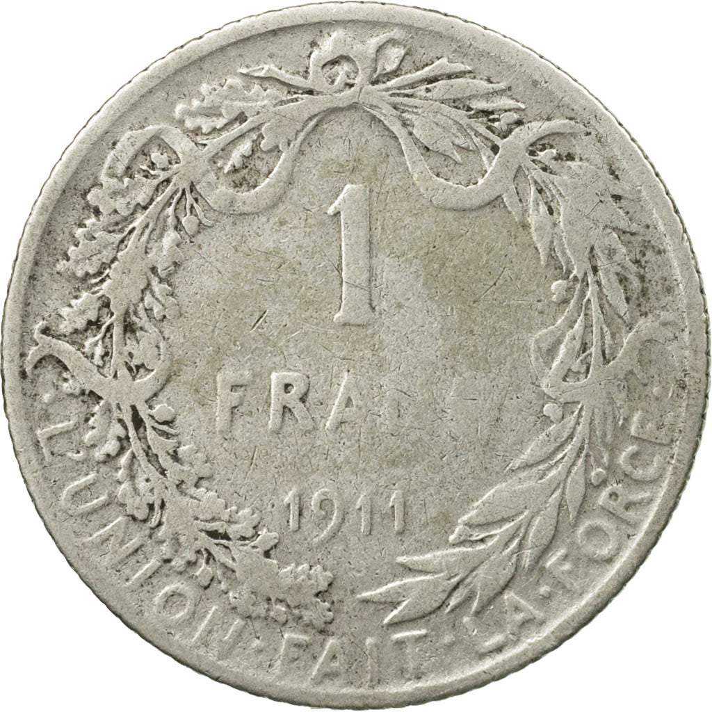 Coin, Belgium, Franc, 1911, F(12-15), Silver, KM:72