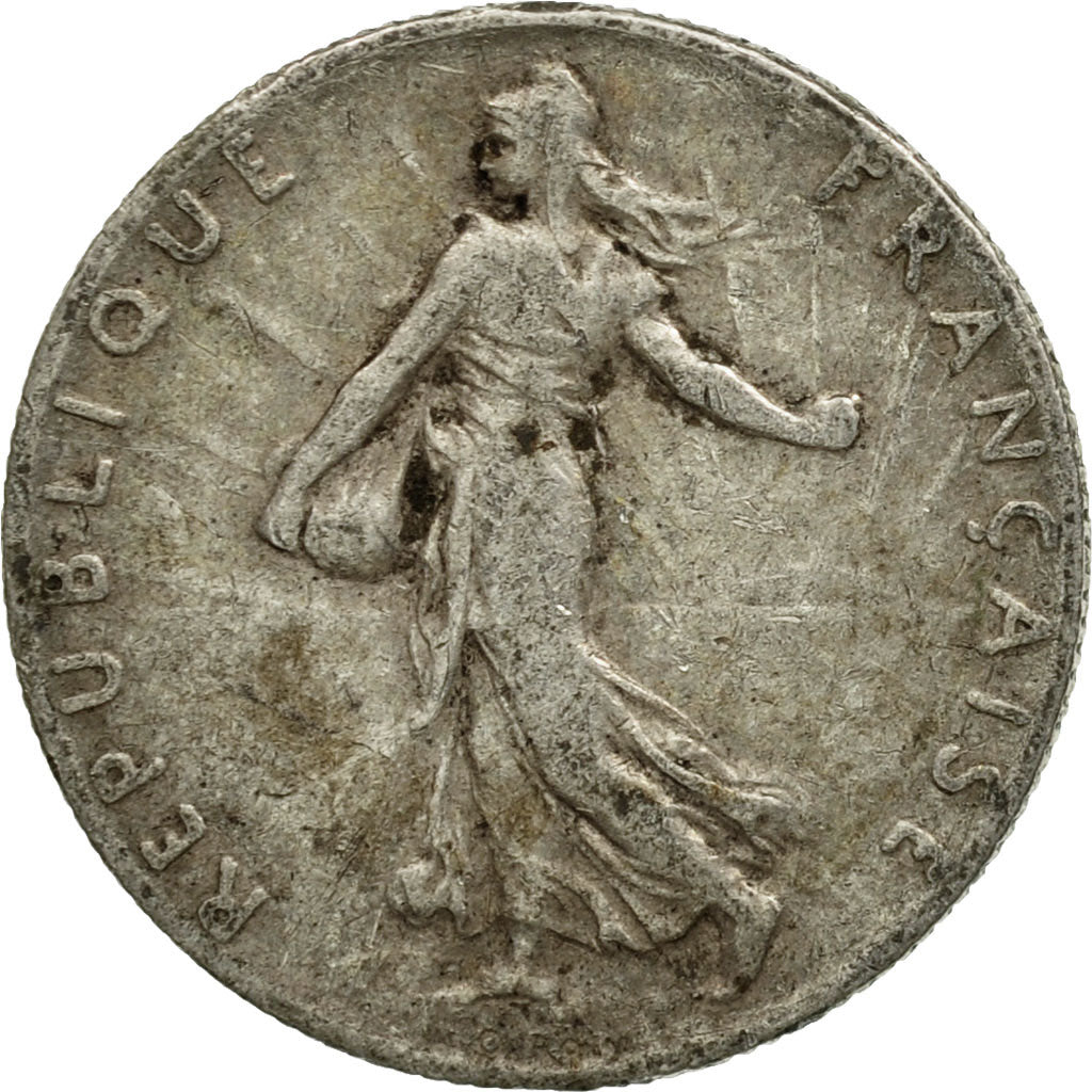 Coin, France, Semeuse, 50 Centimes, 1914, Paris, VF(30-35), Silver, KM:854, Le