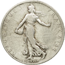Coin, France, Semeuse, 2 Francs, 1908, Paris, VF(30-35), Silver, KM:845.1, Le
