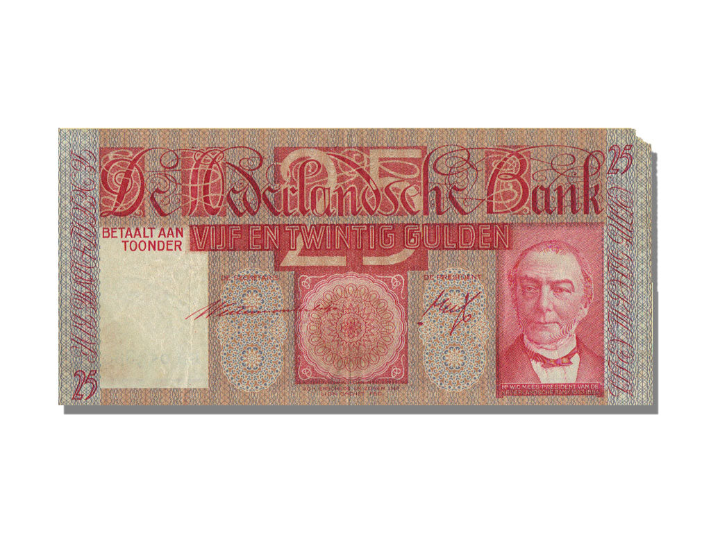 Netherlands, 25 Gulden, 1935, KM #50, 1935-06-20, VF(30-35), BH