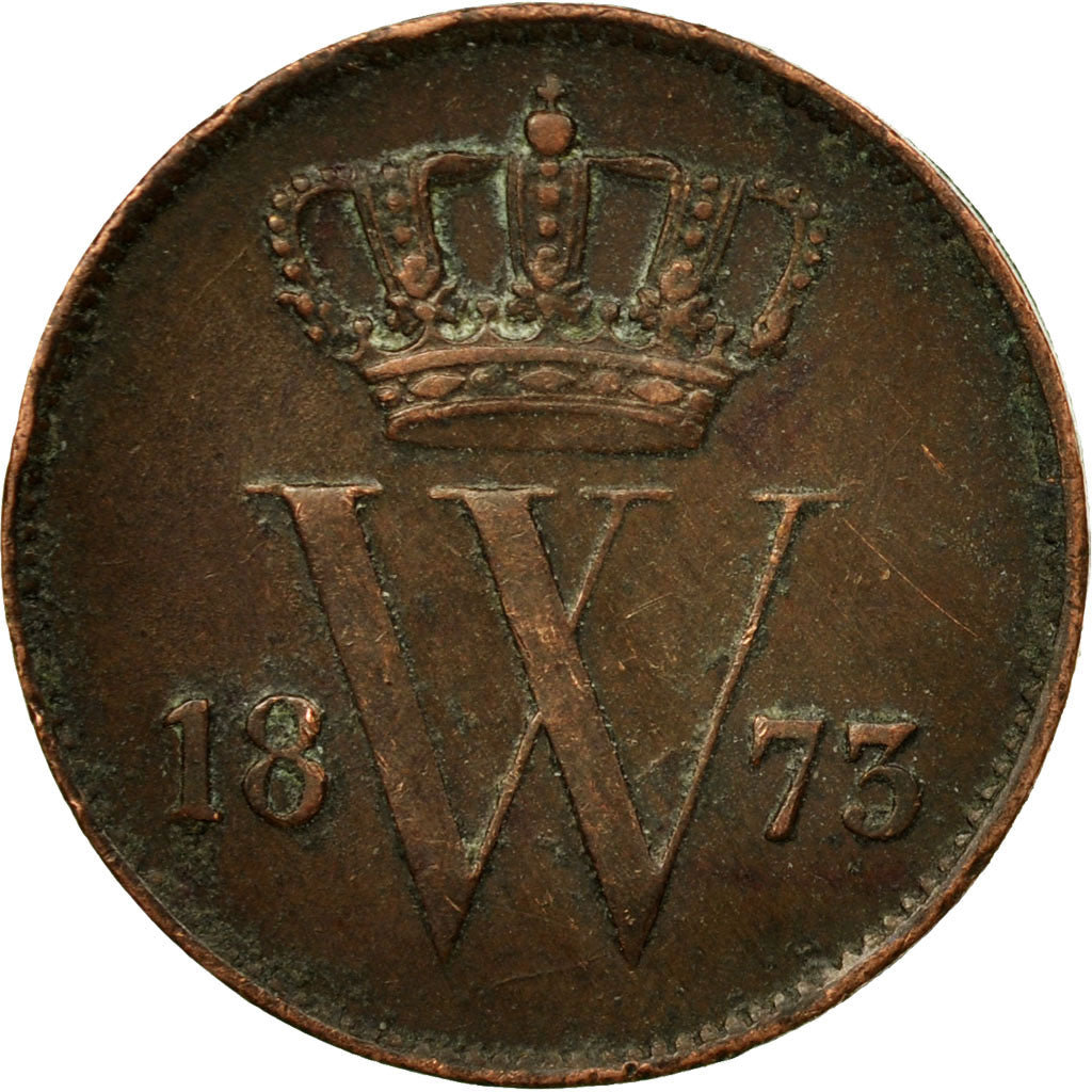 Munten, Nederland, William III, Cent, 1873, ZF, Koper, KM:100