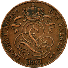 Coin, Belgium, Leopold II, Centime, 1901, EF(40-45), Copper, KM:34.2