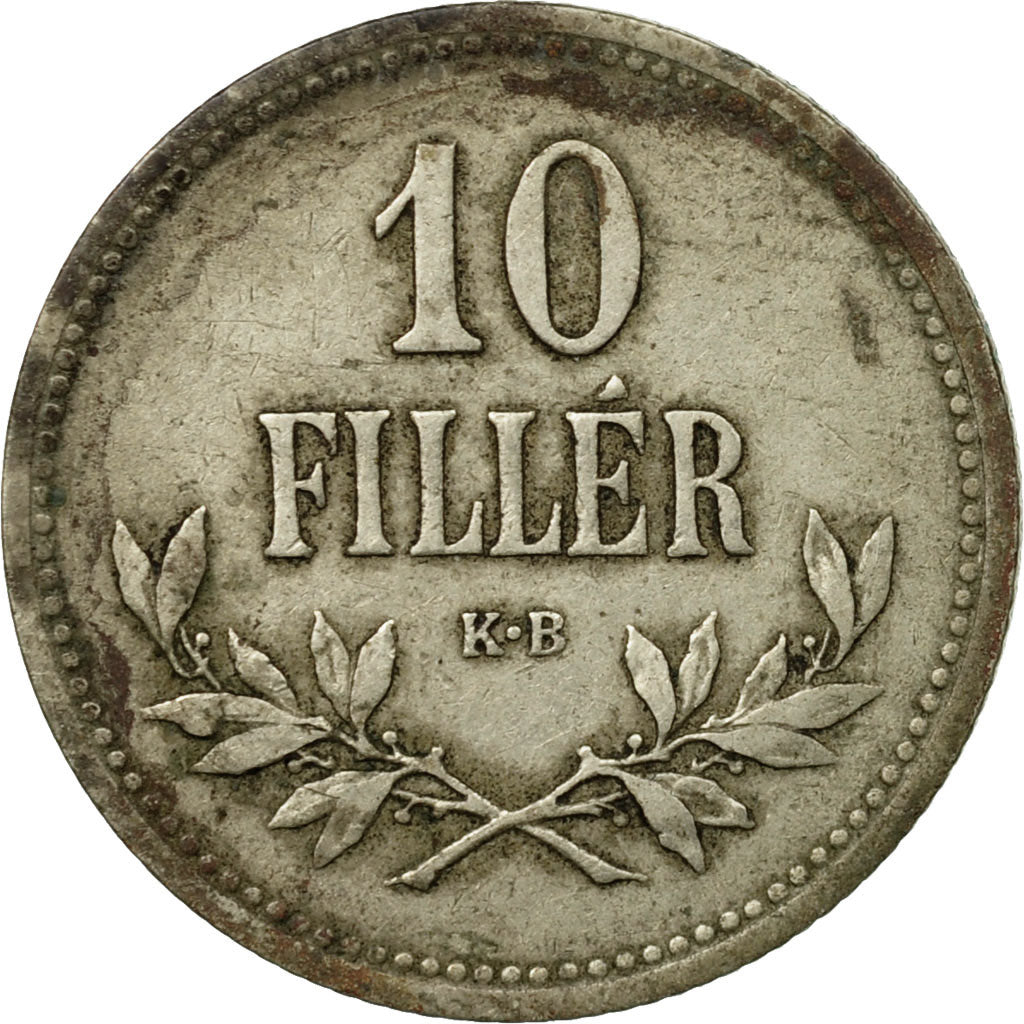 Münze, Ungarn, Franz Joseph I, 10 Filler, 1915, Budapest, S+
