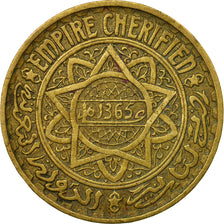 Coin, Morocco, Mohammed V, 5 Francs, 1365, Paris, EF(40-45), Aluminum-Bronze