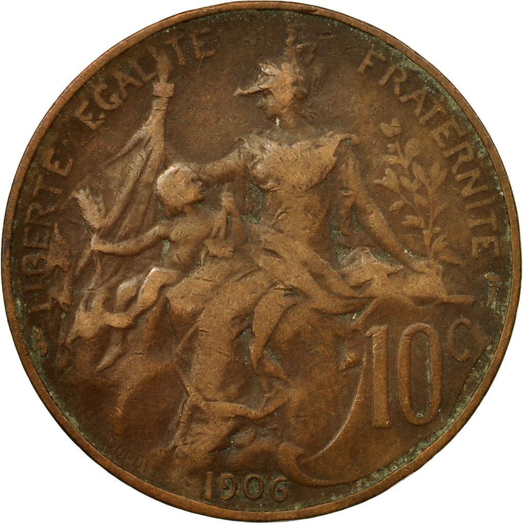 Monnaie, France, Dupuis, 10 Centimes, 1906, Paris, TB+, Bronze, KM:843, Le