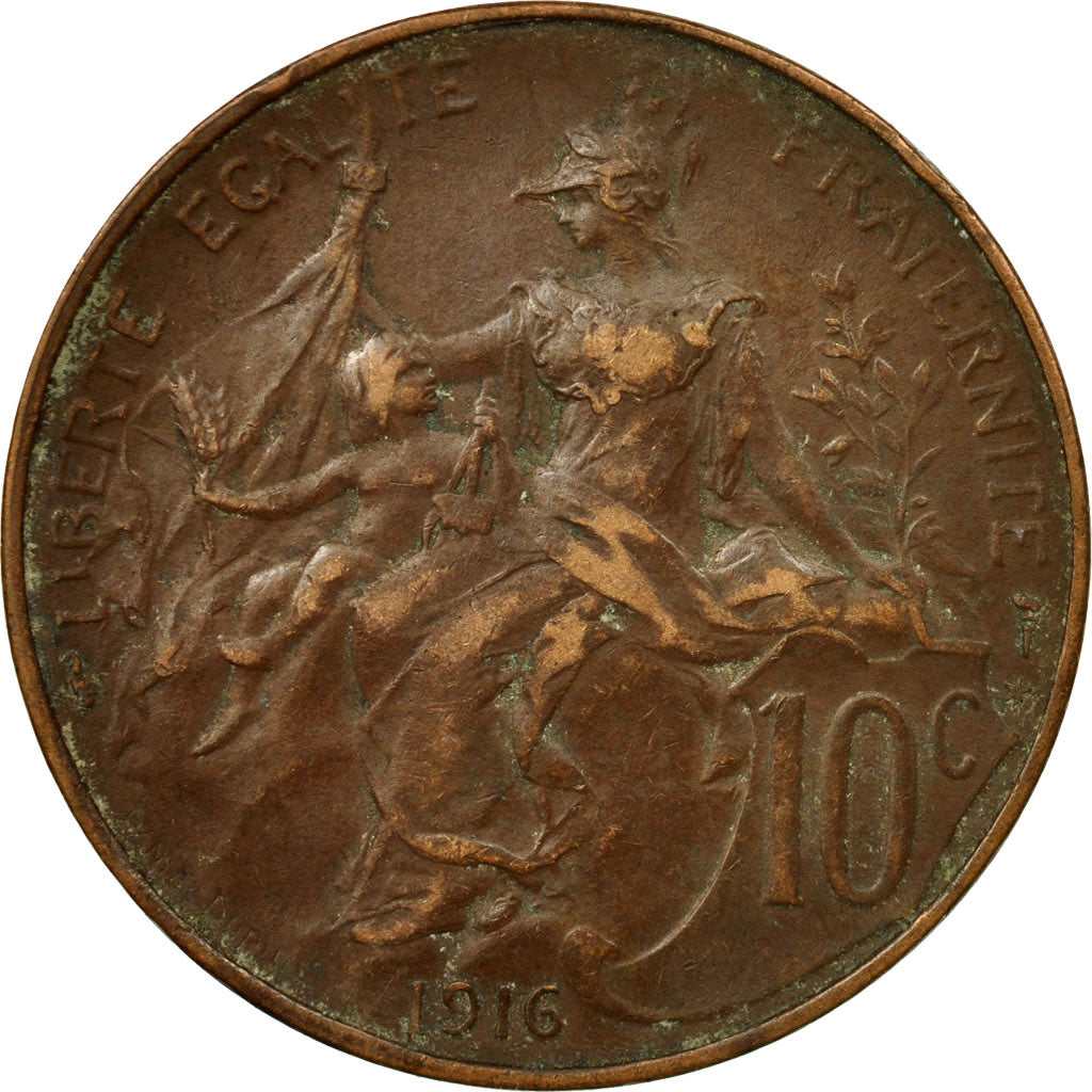 Coin, France, Dupuis, 10 Centimes, 1916, Paris, VF(30-35), Bronze, KM:843