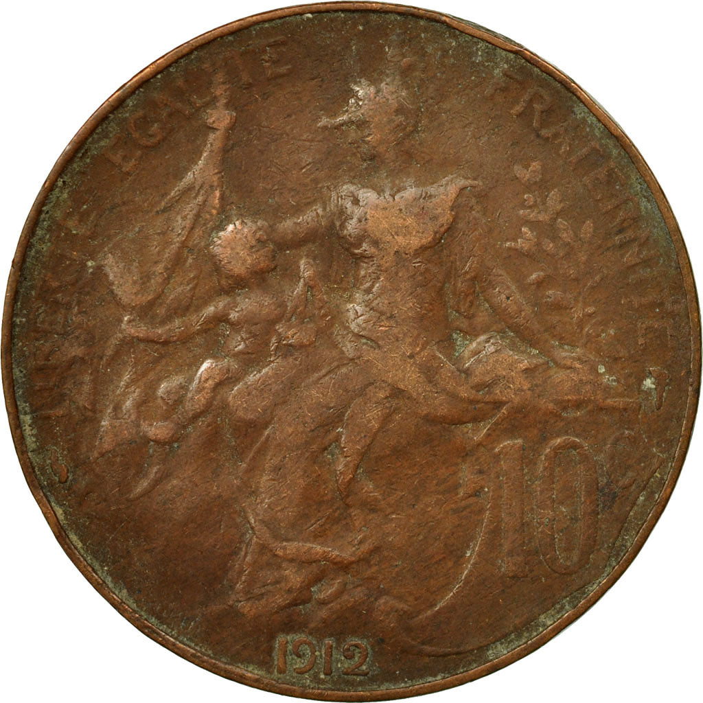 Coin, France, Dupuis, 10 Centimes, 1912, Paris, VF(30-35), Bronze, KM:843