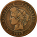 Munten, Frankrijk, Cérès, 10 Centimes, 1893, Paris, FR, Bronze, KM:815.1, Le