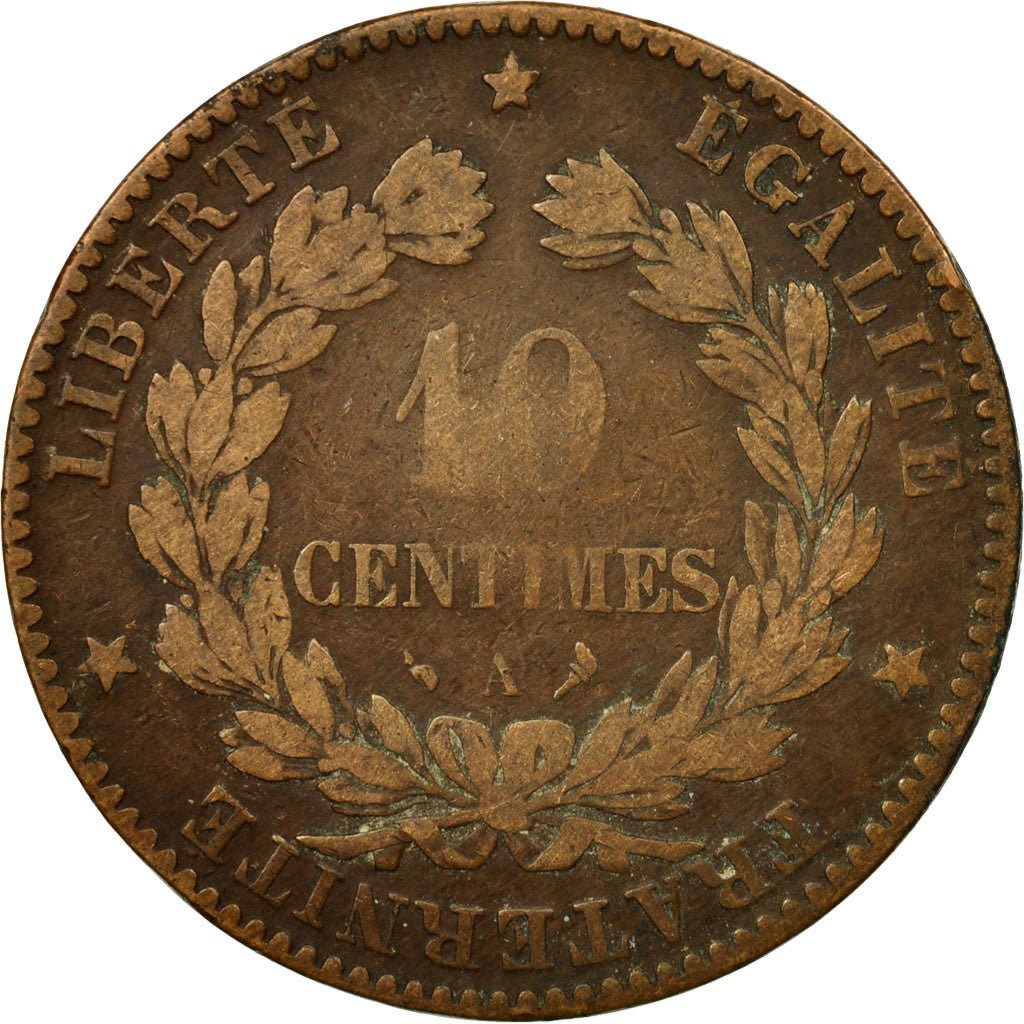 Coin, France, Cérès, 10 Centimes, 1897, Paris, VF(20-25), Bronze, KM:815.1, Le