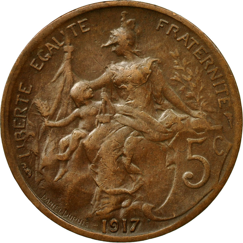 Monnaie, France, Dupuis, 5 Centimes, 1917, Paris, TTB, Bronze, KM:842
