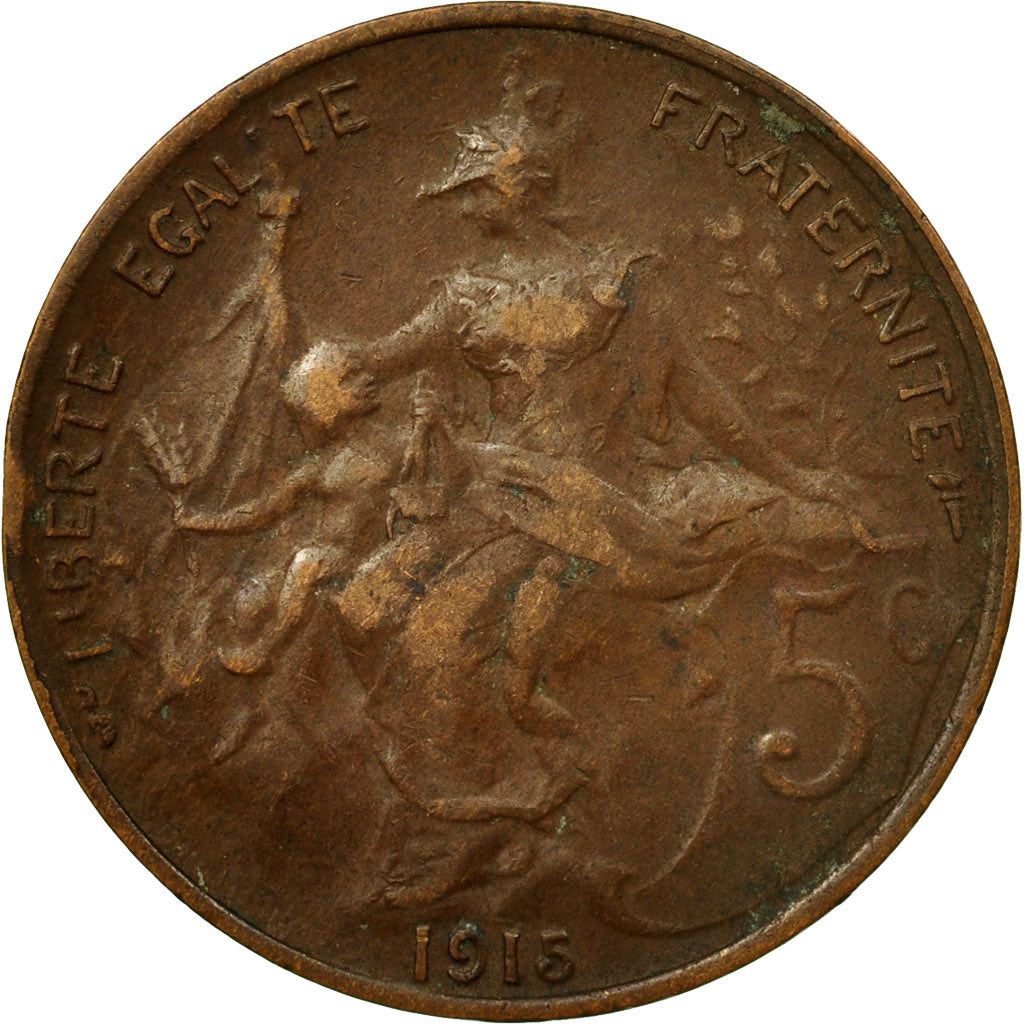 Coin, France, Dupuis, 5 Centimes, 1915, Paris, VF(30-35), Bronze, KM:842, Le