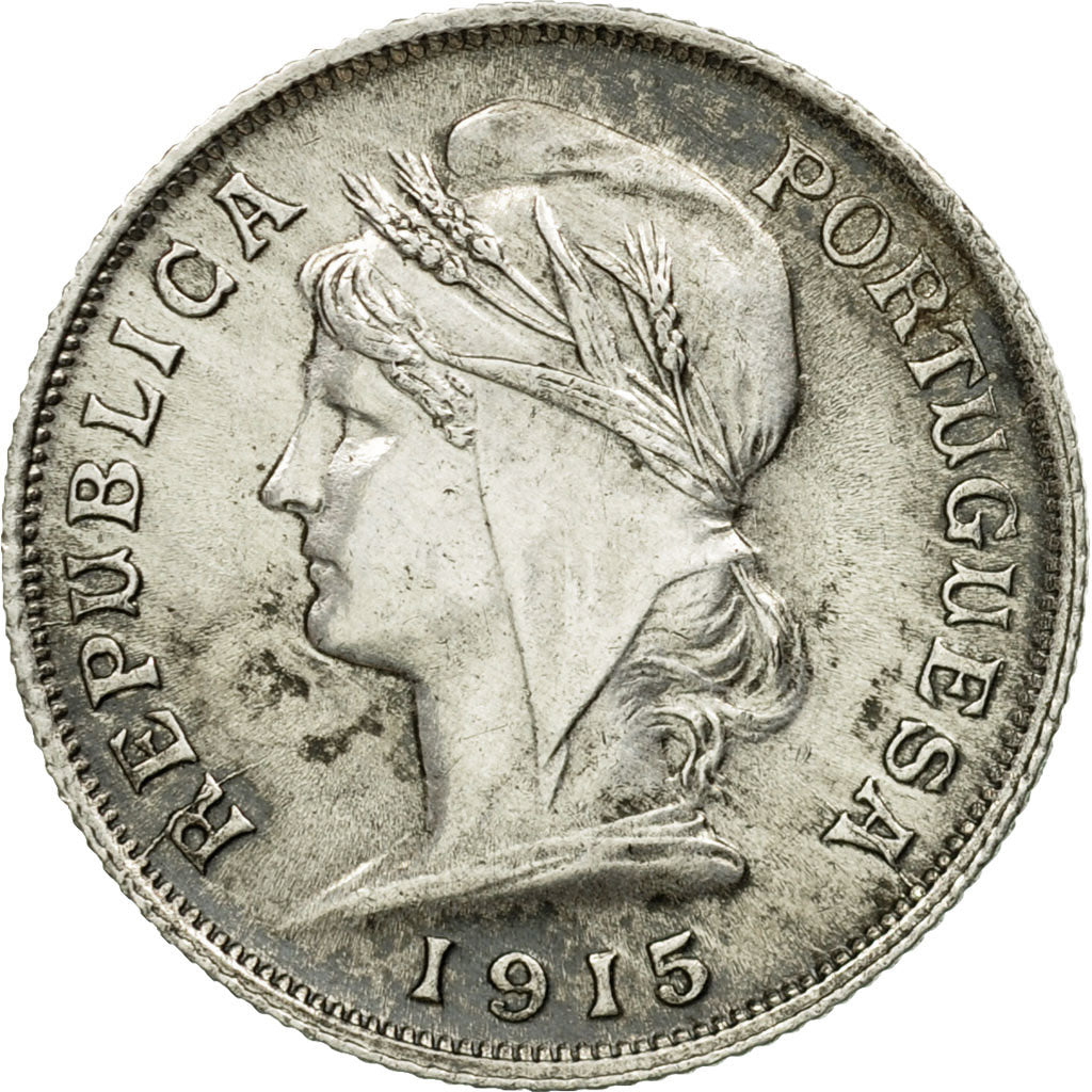 Coin, Portugal, 10 Centavos, 1915, VF(30-35), Silver, KM:563