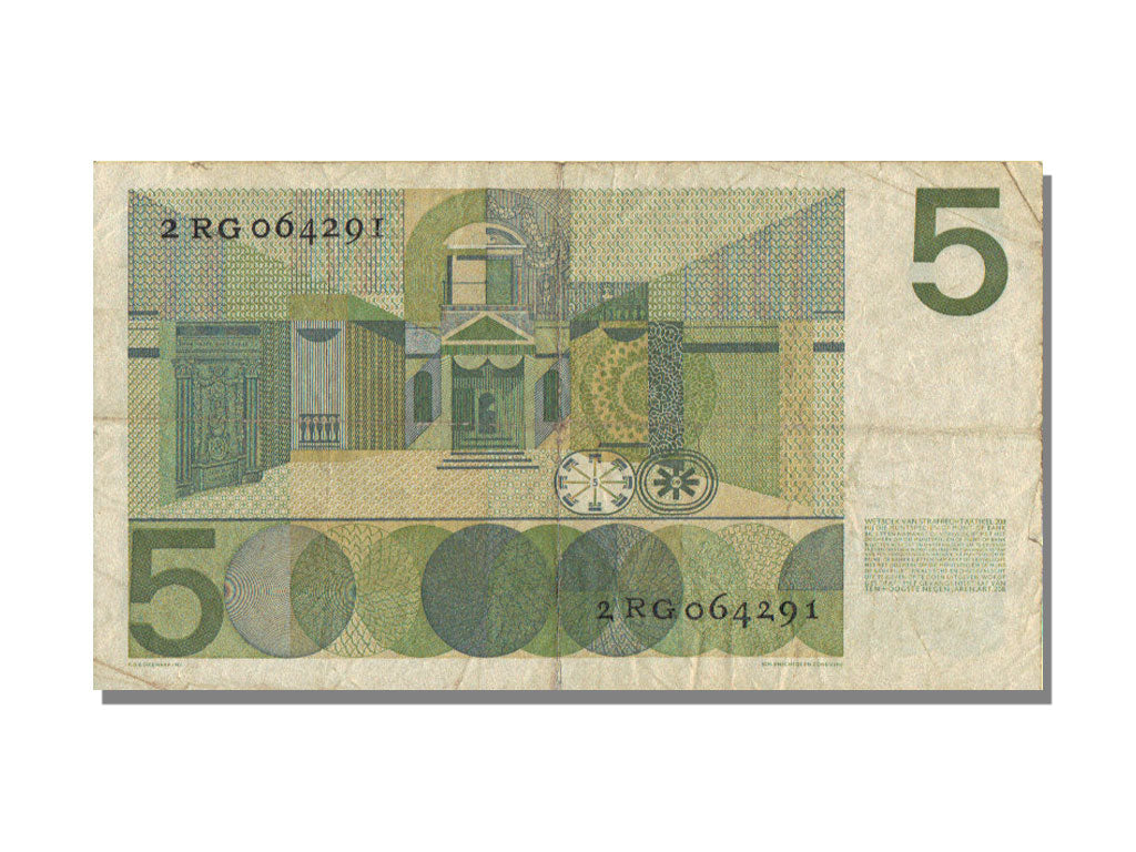 Netherlands, 5 Gulden, 1966, 1966-04-26, VF(20-25), 2 RG