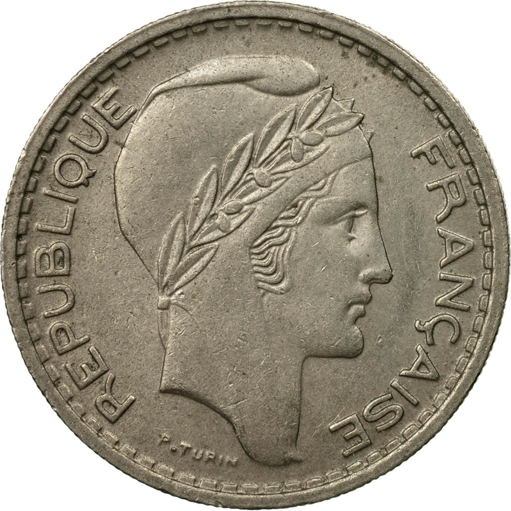 Moneta, Francja, Turin, 10 Francs, 1948, Paris, EF(40-45), Miedź-Nikiel