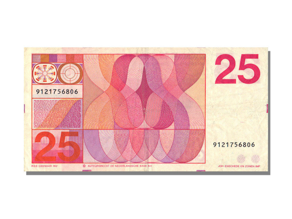 Netherlands, 25 Gulden, 1971, KM #92a, 1971-02-10, AU(55-58)