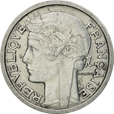Moneda, Francia, Morlon, 2 Francs, 1958, Paris, MBC, Aluminio, KM:886a.1