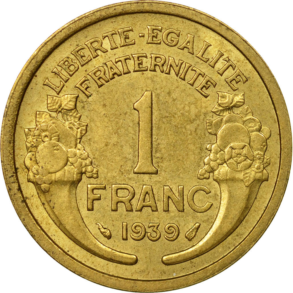 Moneta, Francia, Morlon, Franc, 1939, Paris, MB+, Alluminio-bronzo, KM:885, Le
