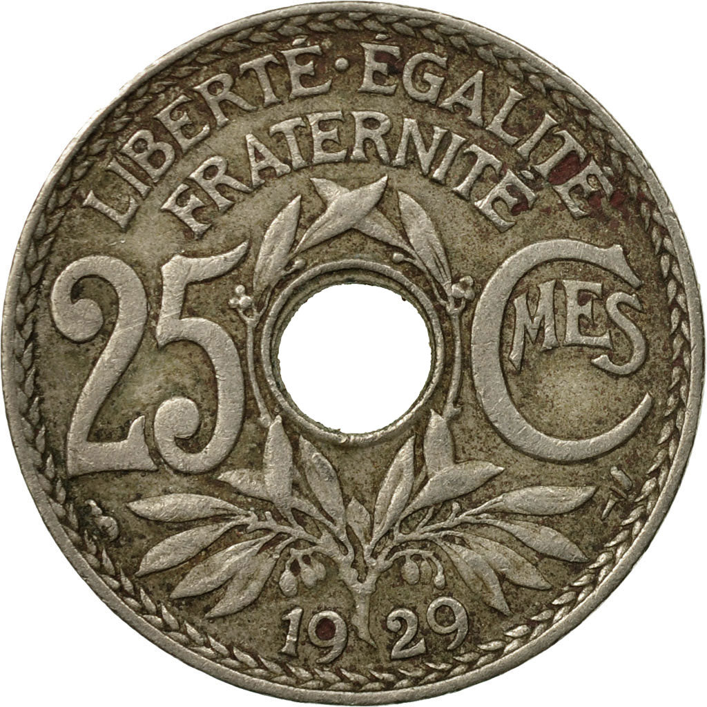 Coin, France, Lindauer, 25 Centimes, 1929, VF(20-25), Copper-nickel, KM:867a, Le