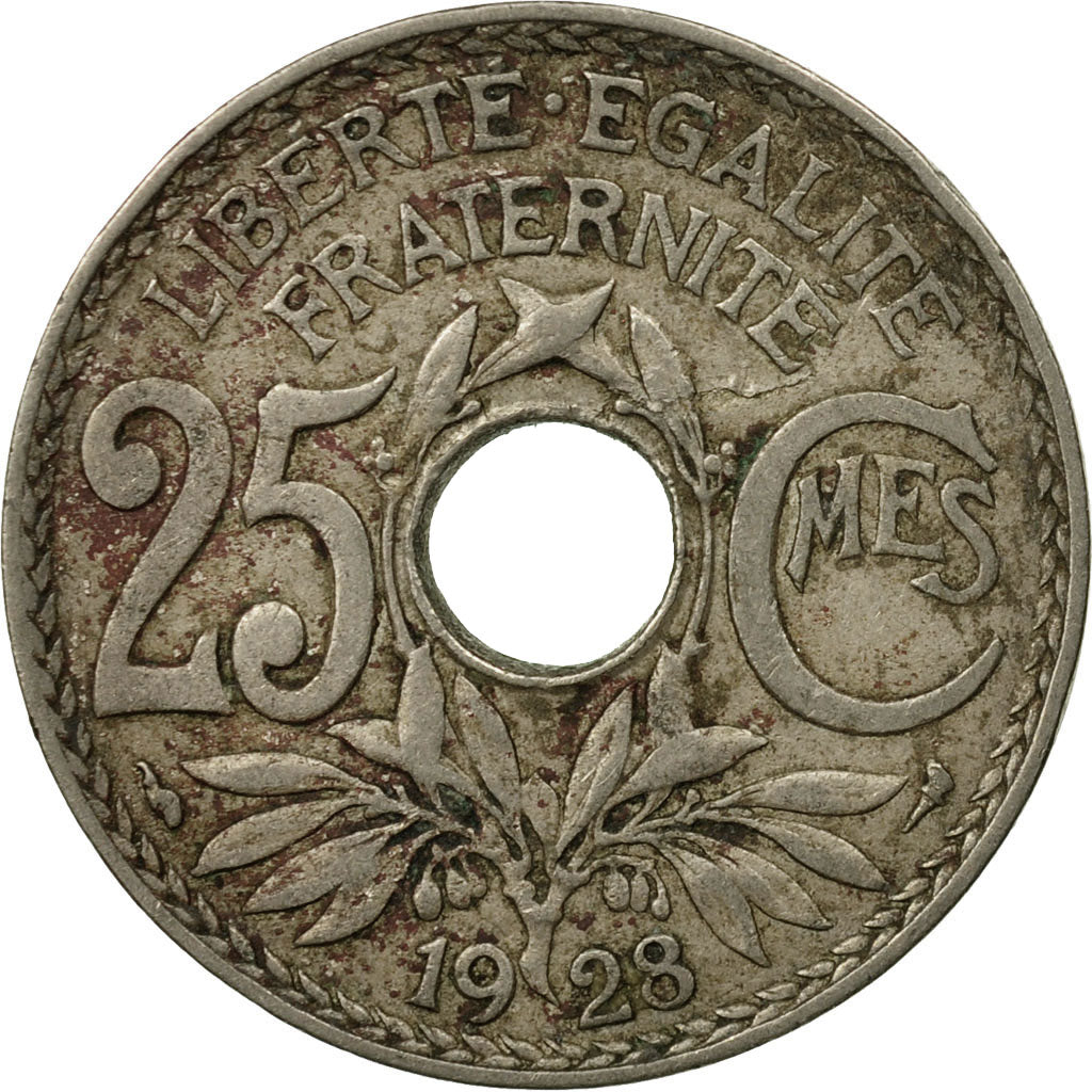 Coin, France, Lindauer, 25 Centimes, 1928, VF(20-25), Copper-nickel, KM:867a, Le