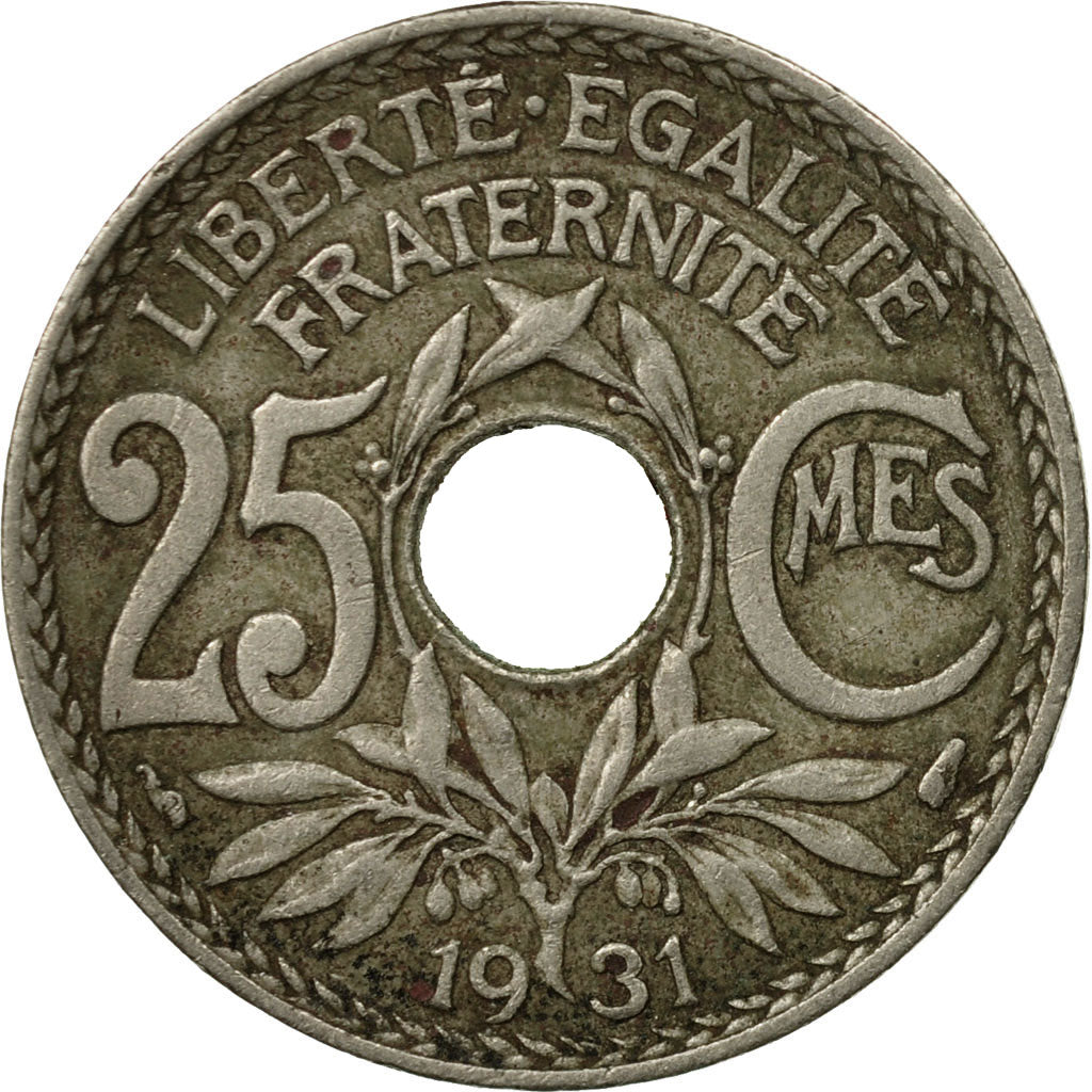 Coin, France, Lindauer, 25 Centimes, 1931, VF(30-35), Copper-nickel, KM:867a