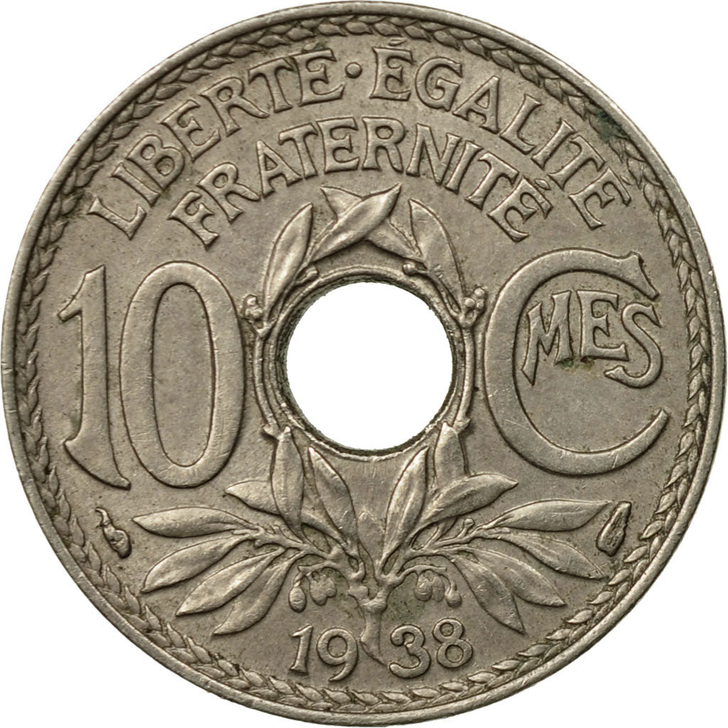 Coin, France, Lindauer, 10 Centimes, 1938, Paris, EF(40-45), Copper-nickel