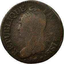 Moneda, Francia, Dupré, 5 Centimes, AN 5, Strasbourg, BC, Bronce, KM:640.4, Le