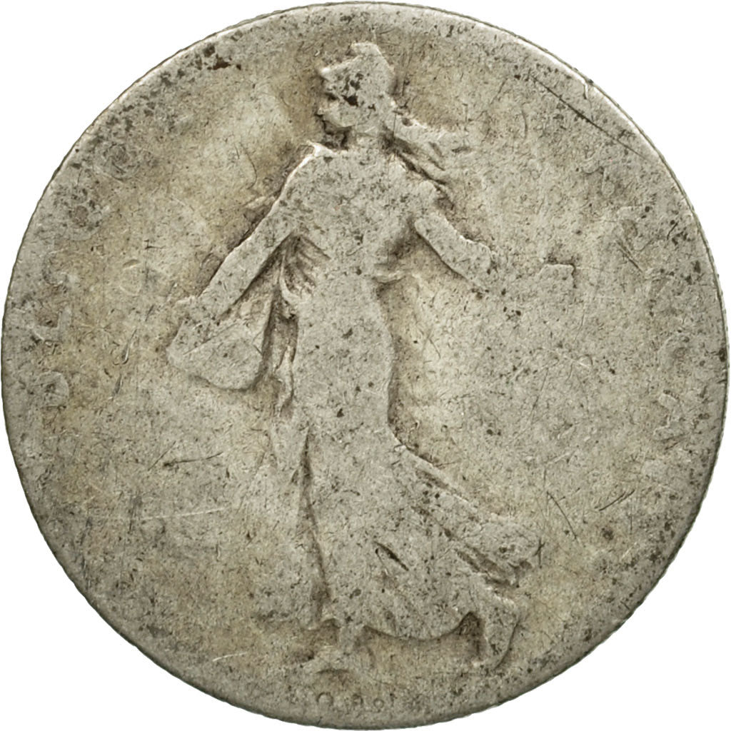 Moneda, Francia, Semeuse, 50 Centimes, 1900, Paris, BC, Plata, KM:854, Le