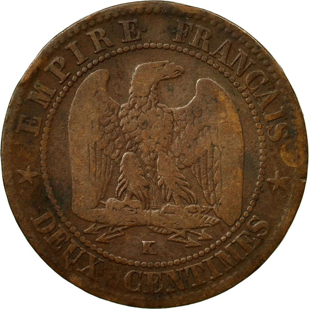 Coin, France, Napoleon III, Napoléon III, 2 Centimes, 1862, Bordeaux