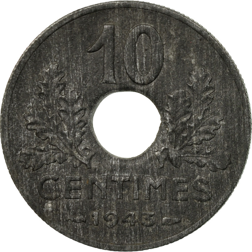 Coin, France, État français, 20 Centimes, 1943, Paris, EF(40-45), Iron