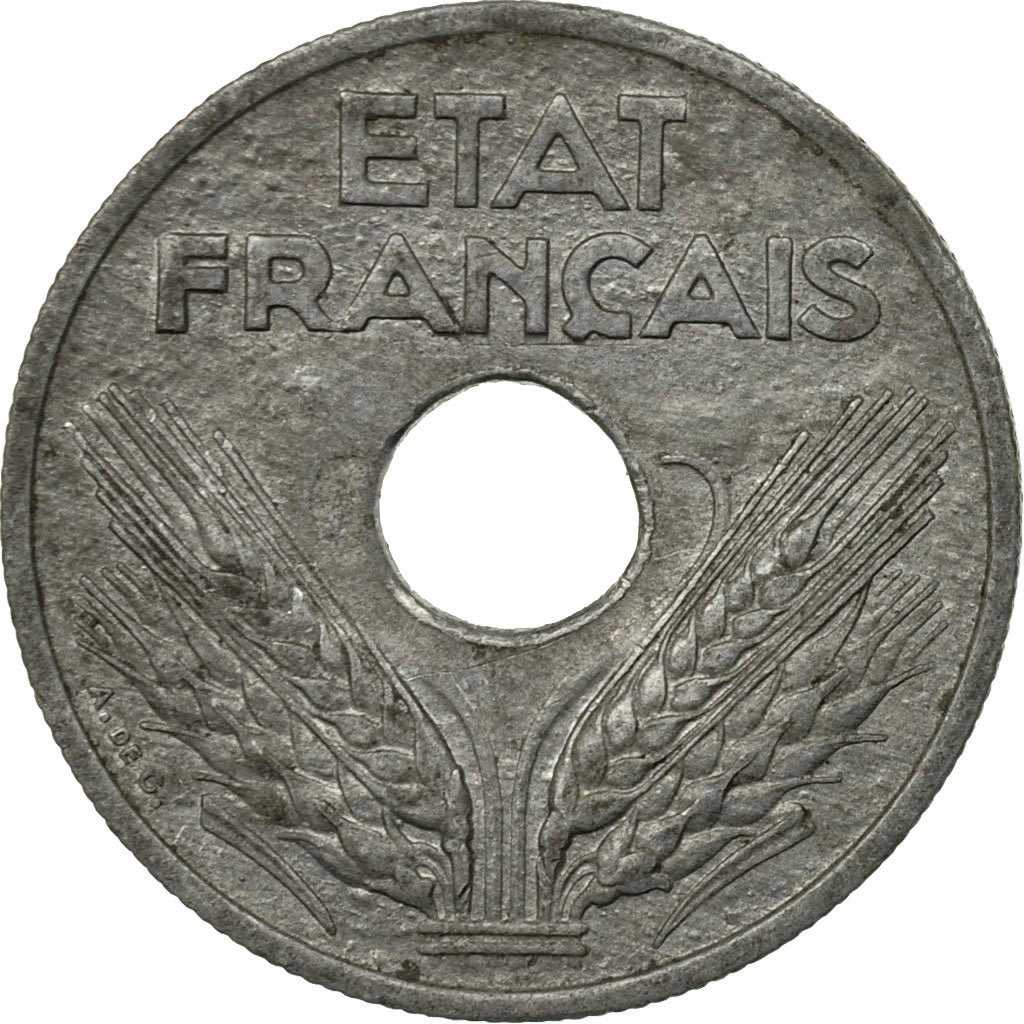 Moneta, Francja, État français, 10 Centimes, 1942, Paris, VF(20-25), Cynk