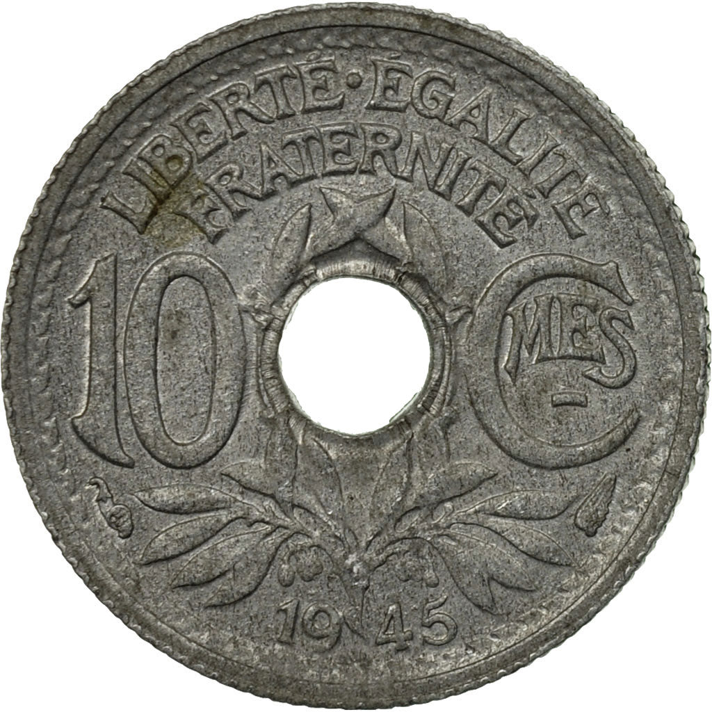 Coin, France, Lindauer, 10 Centimes, 1945, Paris, VF(30-35), Zinc, KM:906.1, Le