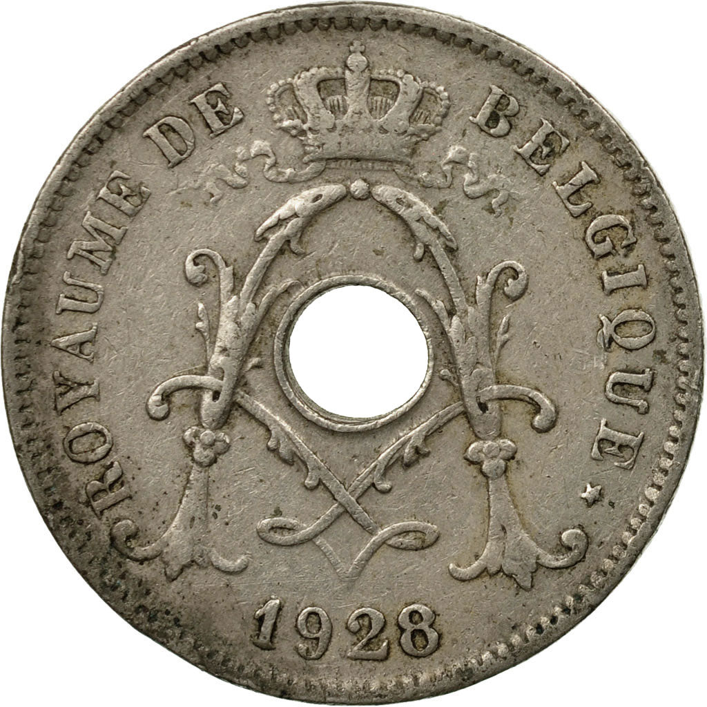 Monnaie, Belgique, 10 Centimes, 1928, B+, Copper-nickel, KM:85.1