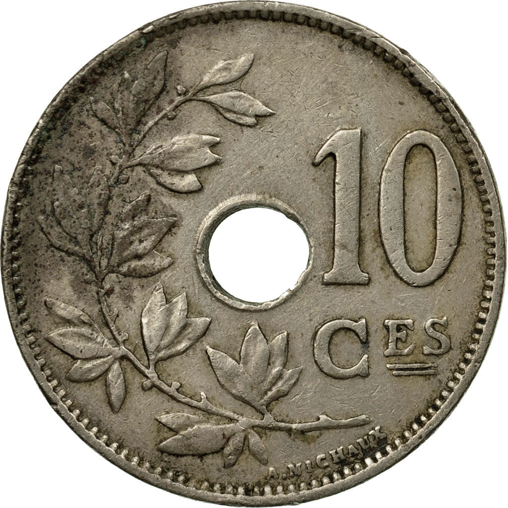 Monnaie, Belgique, 10 Centimes, 1928, B+, Copper-nickel, KM:85.1