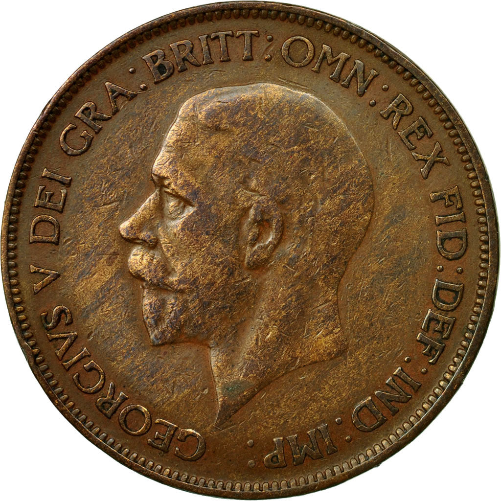 Coin, Great Britain, George V, Penny, 1928, EF(40-45), Bronze, KM:838
