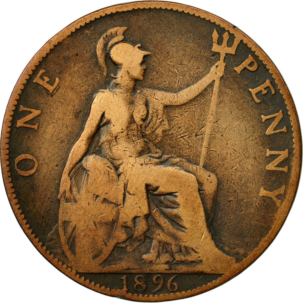 Coin, Great Britain, Victoria, Penny, 1896, VF(20-25), Bronze, KM:790