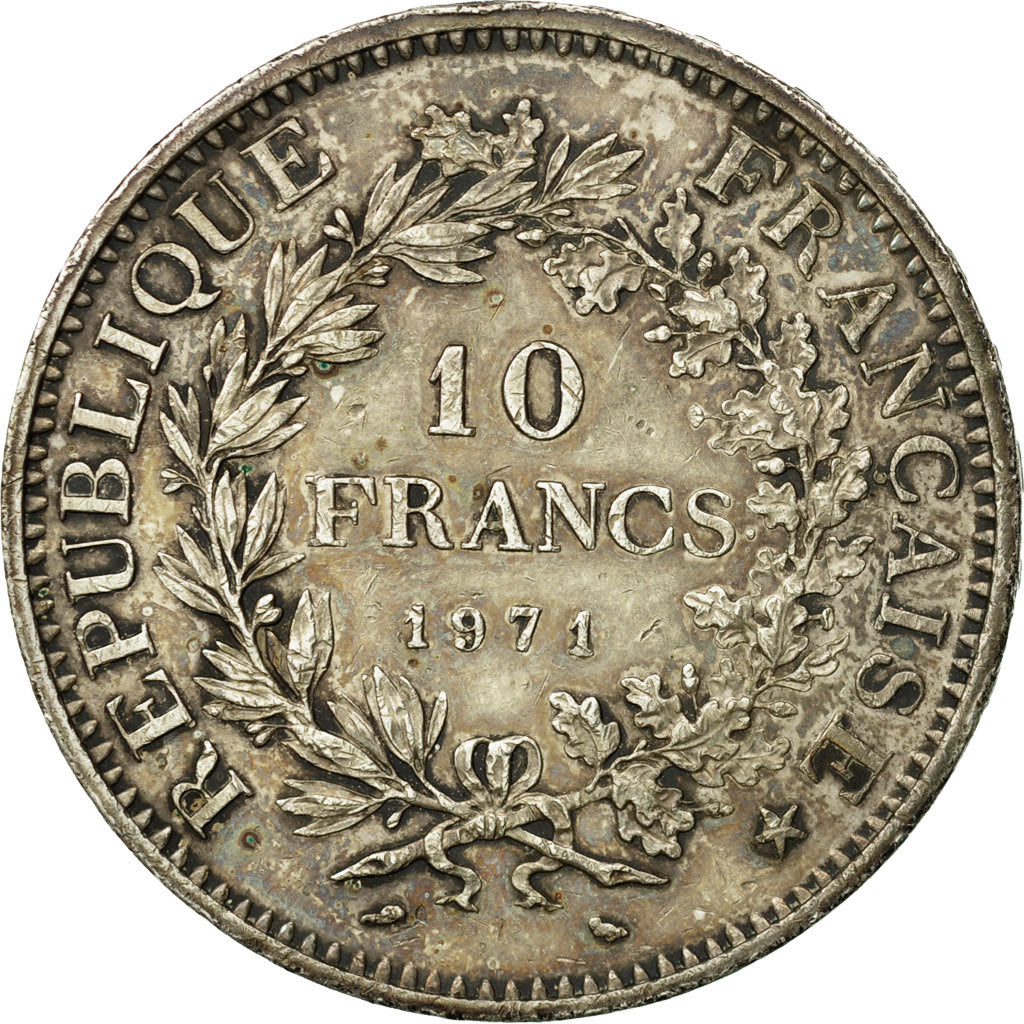 Coin, France, Hercule, 10 Francs, 1971, Paris, VF(20-25), Silver, KM:932, Le