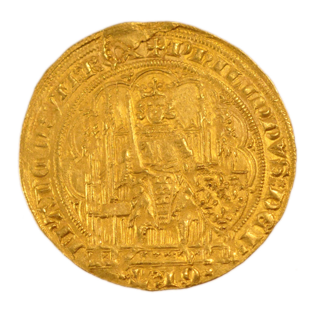 FRANCE, Ecu d'or, 1337, AU(50-53), Gold, Duplessy #249, 4.50