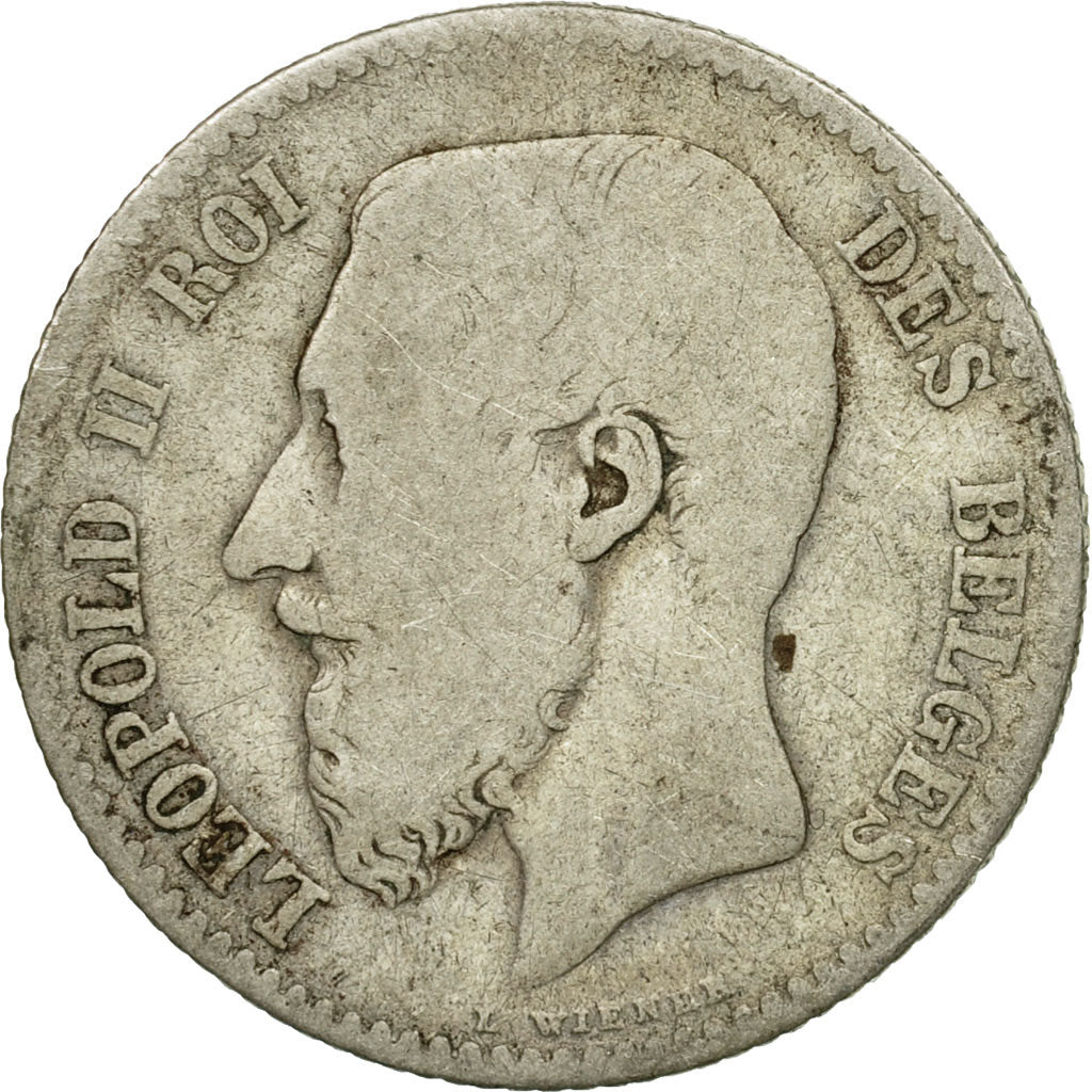 Coin, Belgium, Leopold II, Franc, 1867, VG(8-10), Silver, KM:28.1