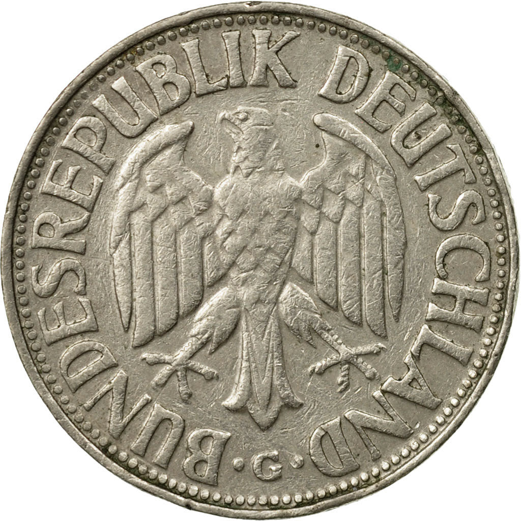 Coin, GERMANY - FEDERAL REPUBLIC, Mark, 1957, Karlsruhe, EF(40-45)