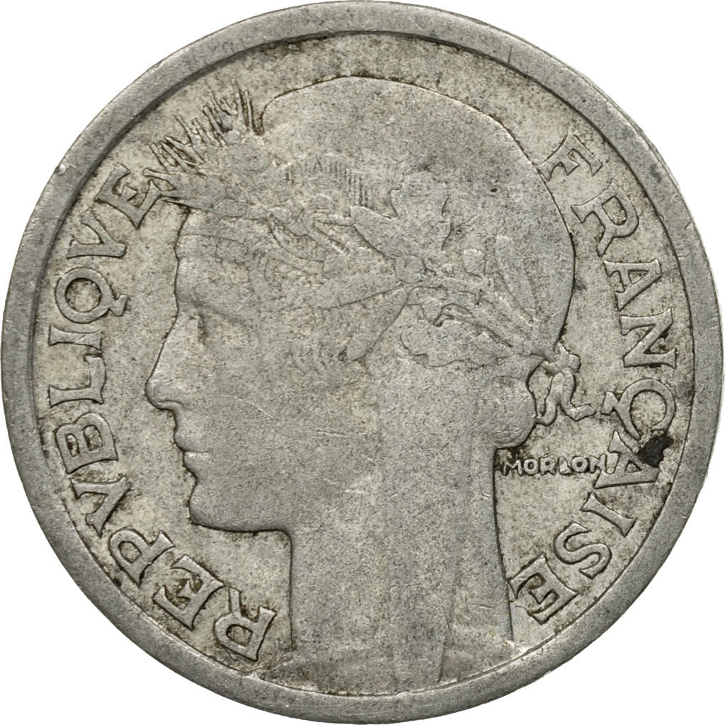 Coin, France, Morlon, Franc, 1946, Beaumont - Le Roger, VF(20-25), Aluminum