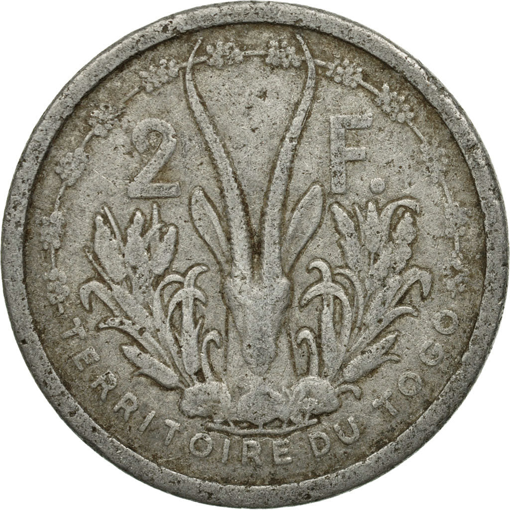Coin, Togo, 2 Francs, 1948, Paris, F(12-15), Aluminum, KM:5