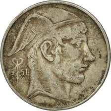 Coin, Belgium, 20 Francs, 20 Frank, 1951, EF(40-45), Silver, KM:141.1