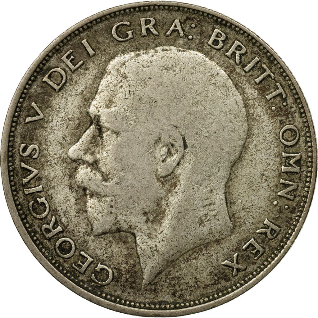 Coin, Great Britain, George V, 1/2 Crown, 1920, VF(30-35), Silver, KM:818.1a